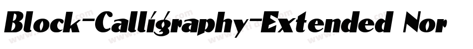 Block-Calligraphy-Extended Normal字体转换